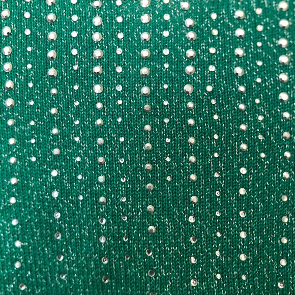 Ruby Rd. green/silver sparkly 3/4-sleeve top sz 1X - Picture 3 of 8